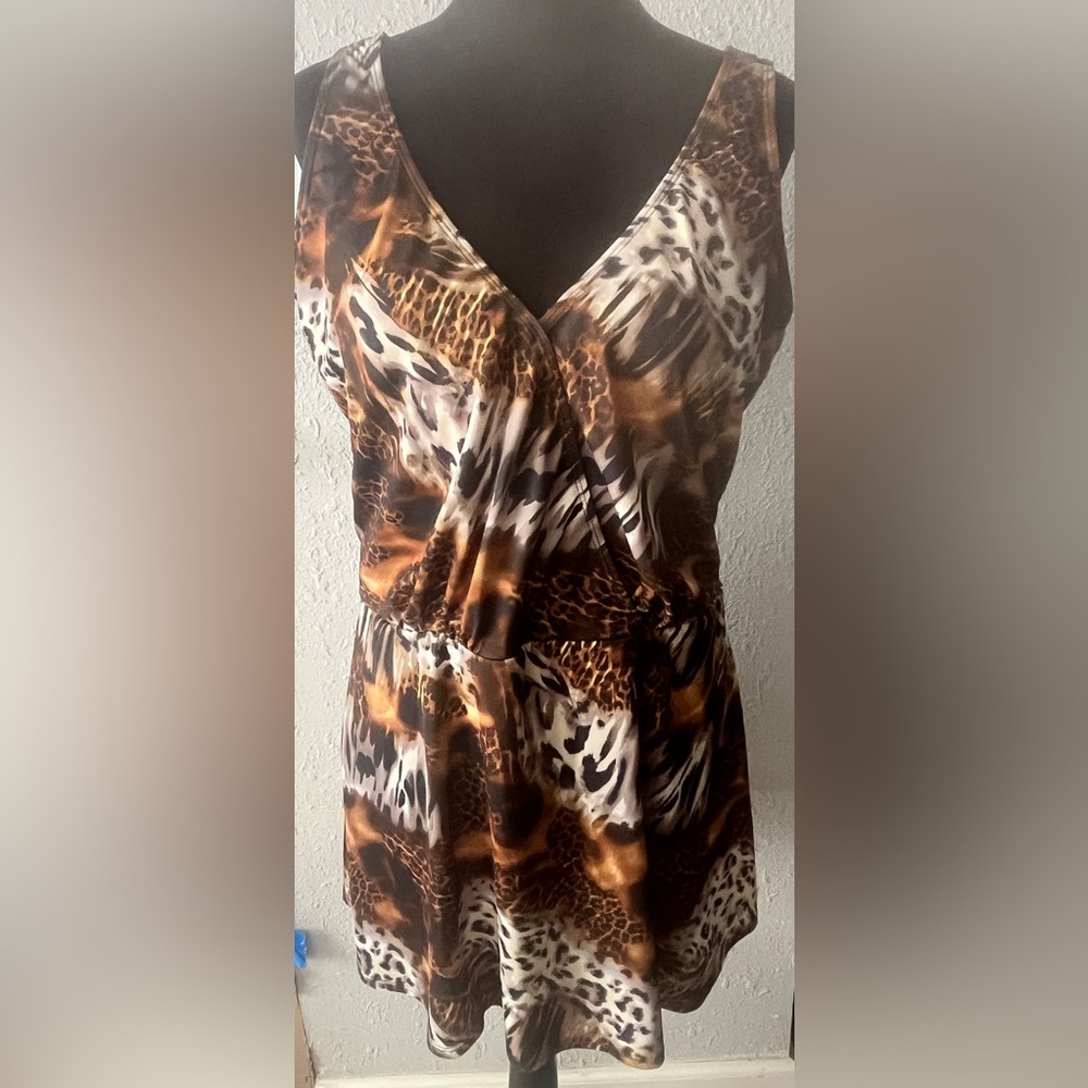 Shape FX Animal Print One Piece Swimsuit